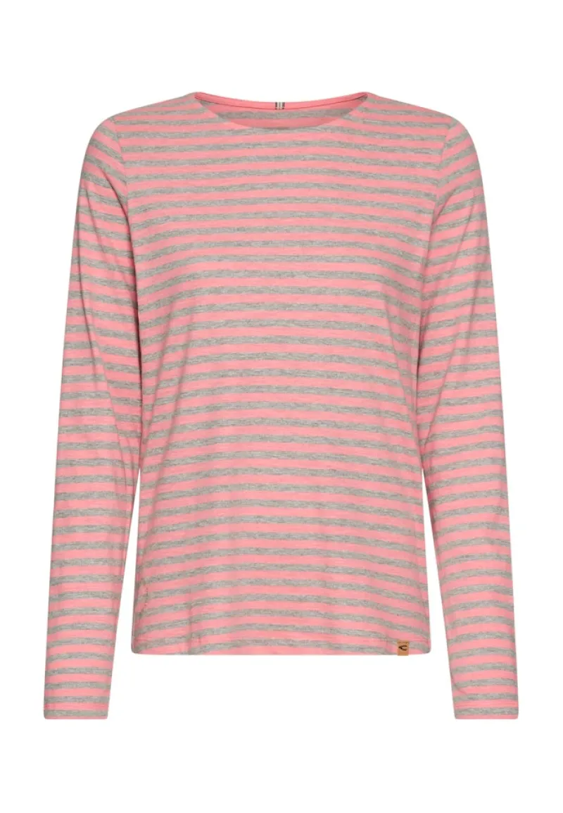 Camel Active Shirts*Langarmshirt aus reiner Baumwolle grey melange stripes