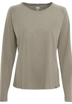 Camel Active Shirts*Langarmshirt aus reiner Baumwolle light khaki