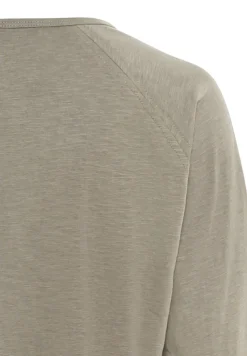 Camel Active Shirts*Langarmshirt aus reiner Baumwolle light khaki