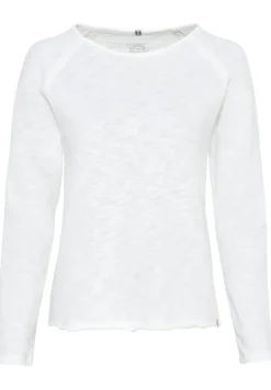 Camel Active Shirts*Langarmshirt aus reiner Baumwolle offwhite