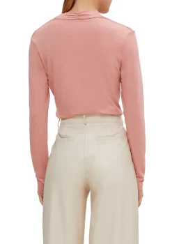 Comma Shirts*Langarmshirt aus Viskosestretch pink
