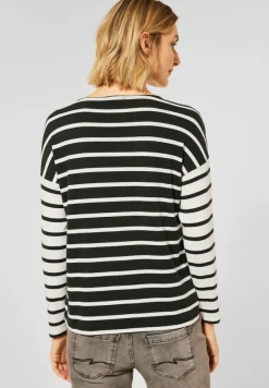 Street One Shirts*Langarmshirt im Streifenmix off white