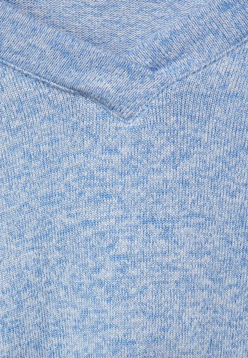 Cecil Pullover & Sweatshirts*Langarmshirt in Unifarbe tender blue melange