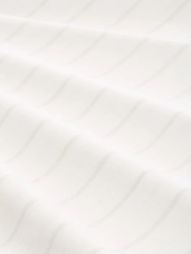 Tom Tailor Shirts*Langarmshirt mit Glitzer-Streifenmuster white stripe with lurex