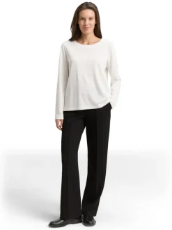 Tom Tailor Shirts*Langarmshirt mit Glitzer-Streifenmuster white stripe with lurex