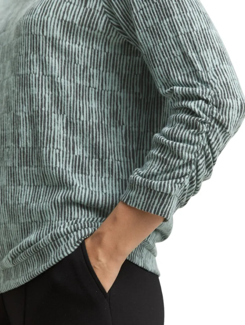 Tom Tailor Shirts*Langarmshirt mit Print irregular moss cosy print