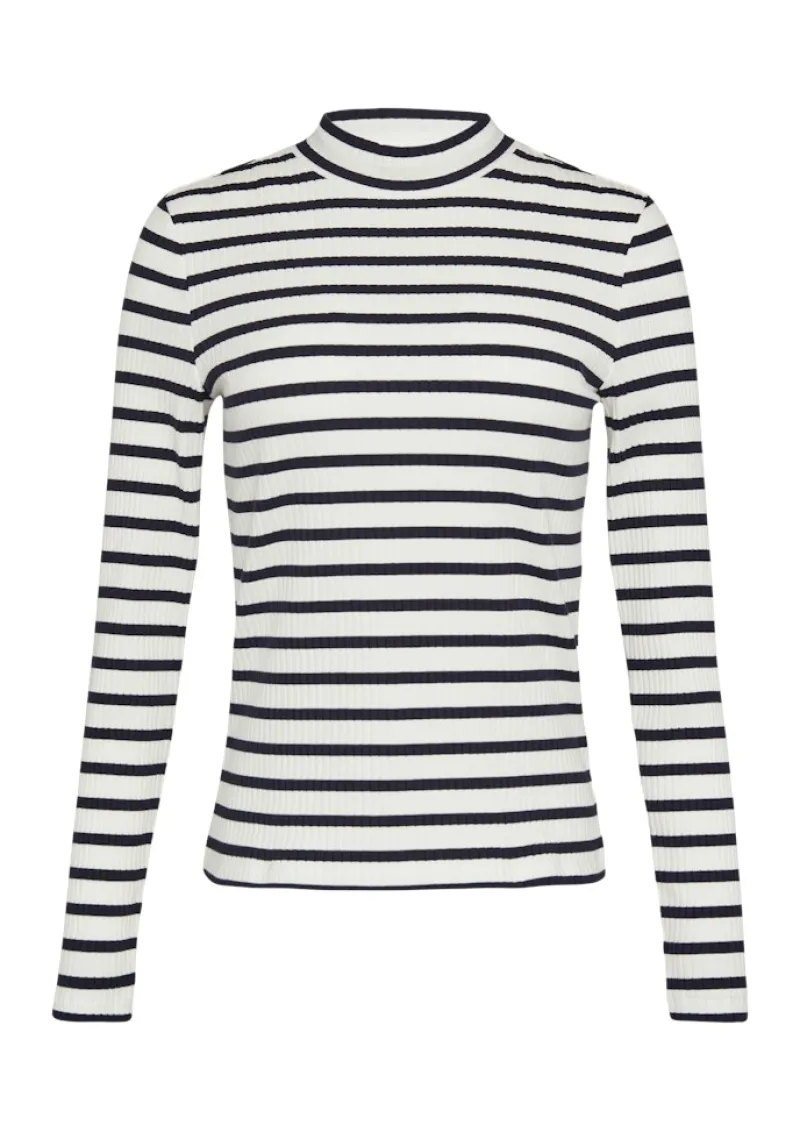 s.Oliver Shirts*Langarmshirt mit Rippstruktur Blau