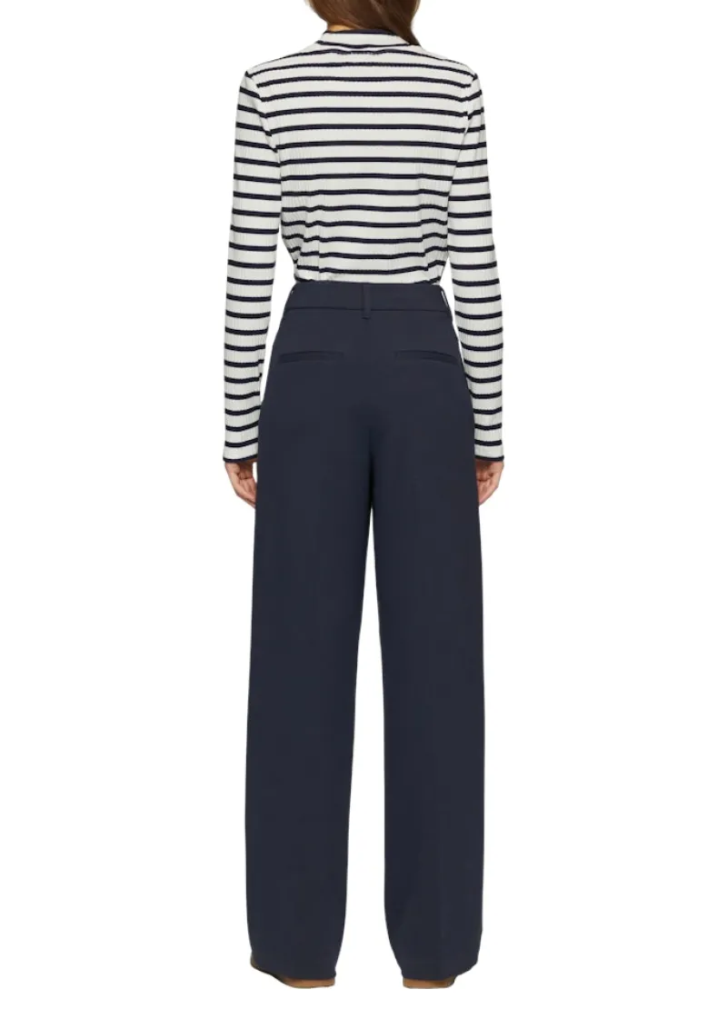 s.Oliver Shirts*Langarmshirt mit Rippstruktur Blau