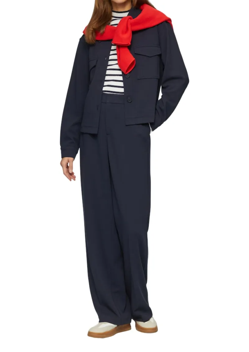 s.Oliver Shirts*Langarmshirt mit Rippstruktur Blau