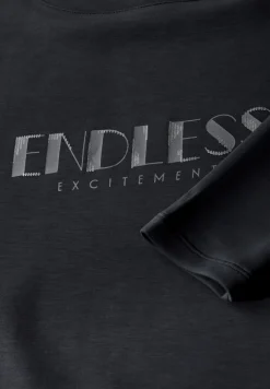 Cecil Shirts*Langarmshirt mit Wording Black