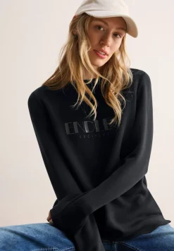 Cecil Shirts*Langarmshirt mit Wording Black