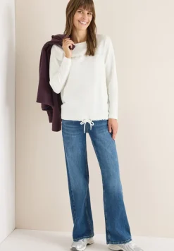 Cecil Shirts*Langarmshirt mit Wording vanilla white