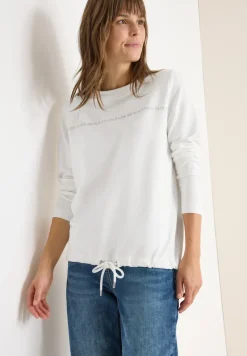 Cecil Shirts*Langarmshirt mit Wording vanilla white