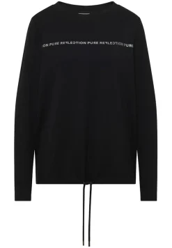 Cecil Shirts*Langarmshirt mit Wording Black