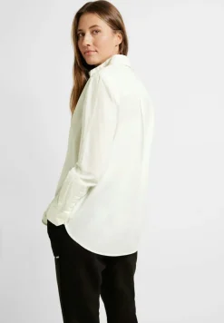 Cecil Blusen*Lange Bluse aus Baumwolle vanilla white