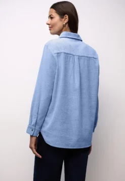 Street One Blusen*Lange Cord Hemdbluse frosted blue