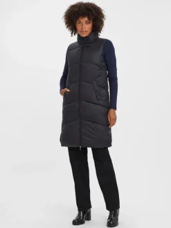 Vero Moda Westen*lange Steppweste Black