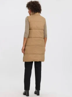 Vero Moda Westen*lange Steppweste tigers eye