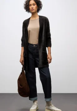 Street One Pullover & Sweatshirts*Langer Federgarn Cardigan darkest brown