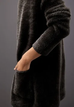 Street One Pullover & Sweatshirts*Langer Federgarn Cardigan darkest brown