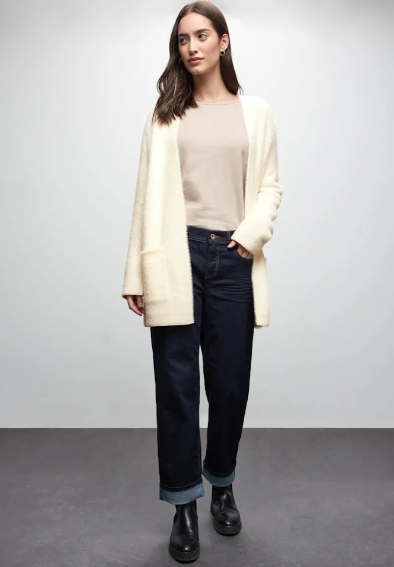 Street One Pullover & Sweatshirts*Langer Federgarn Cardigan soft beige