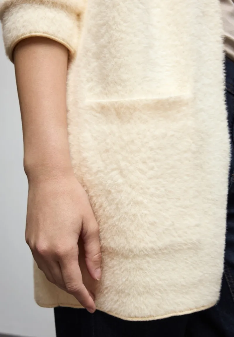 Street One Pullover & Sweatshirts*Langer Federgarn Cardigan soft beige