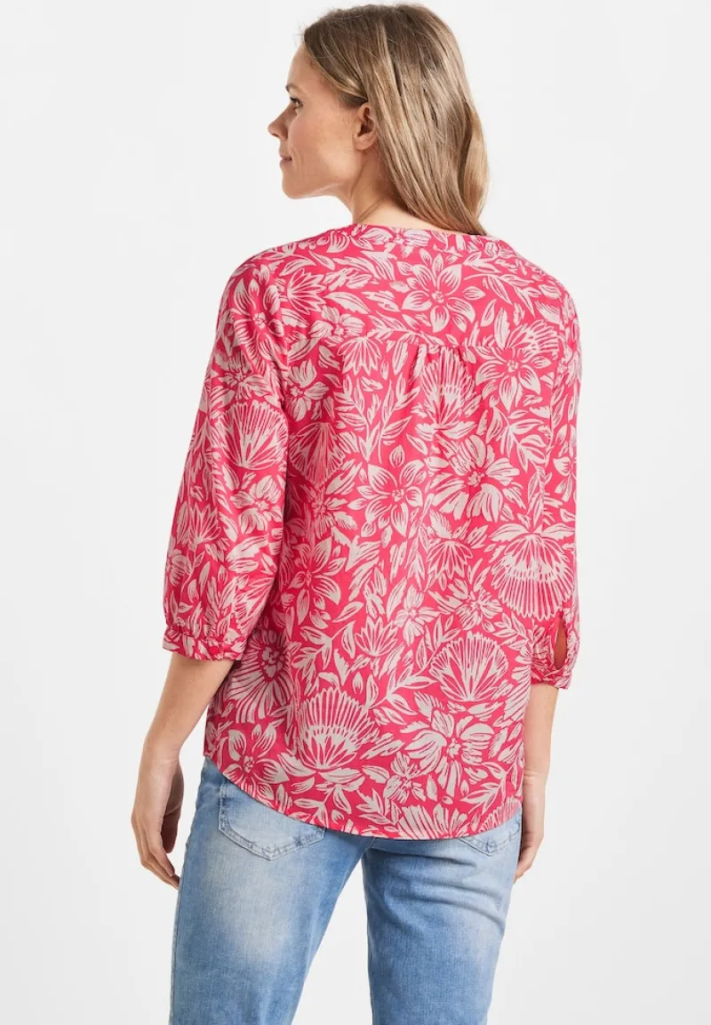 Cecil Blusen*Leichte Print Baumwollbluse strawberry red