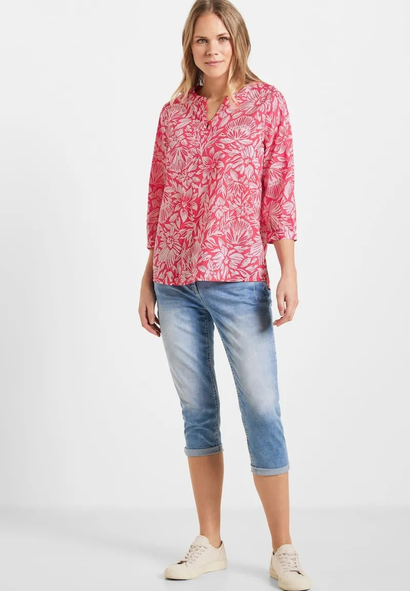 Cecil Blusen*Leichte Print Baumwollbluse strawberry red