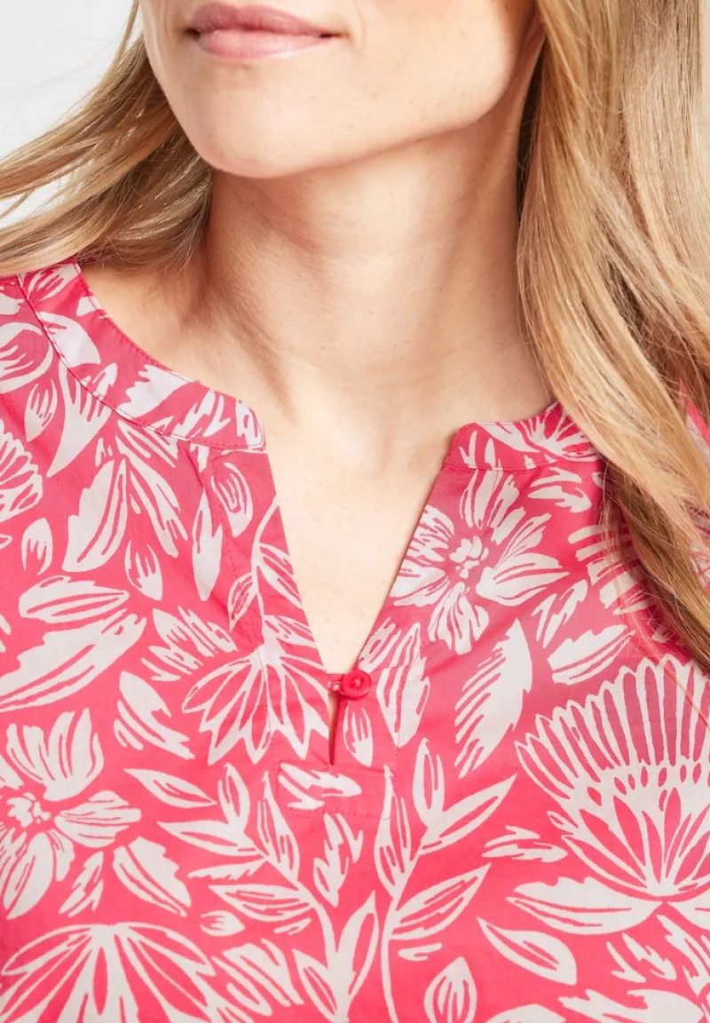 Cecil Blusen*Leichte Print Baumwollbluse strawberry red