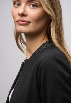 Street One Shirts*Leichter Blouson mit Glitzer Black