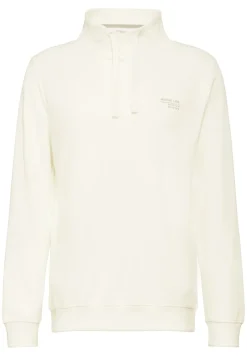 Street One Men Pullover & Sweatshirts|Big Boys*Leichter Schalkragen Sweat pearl white