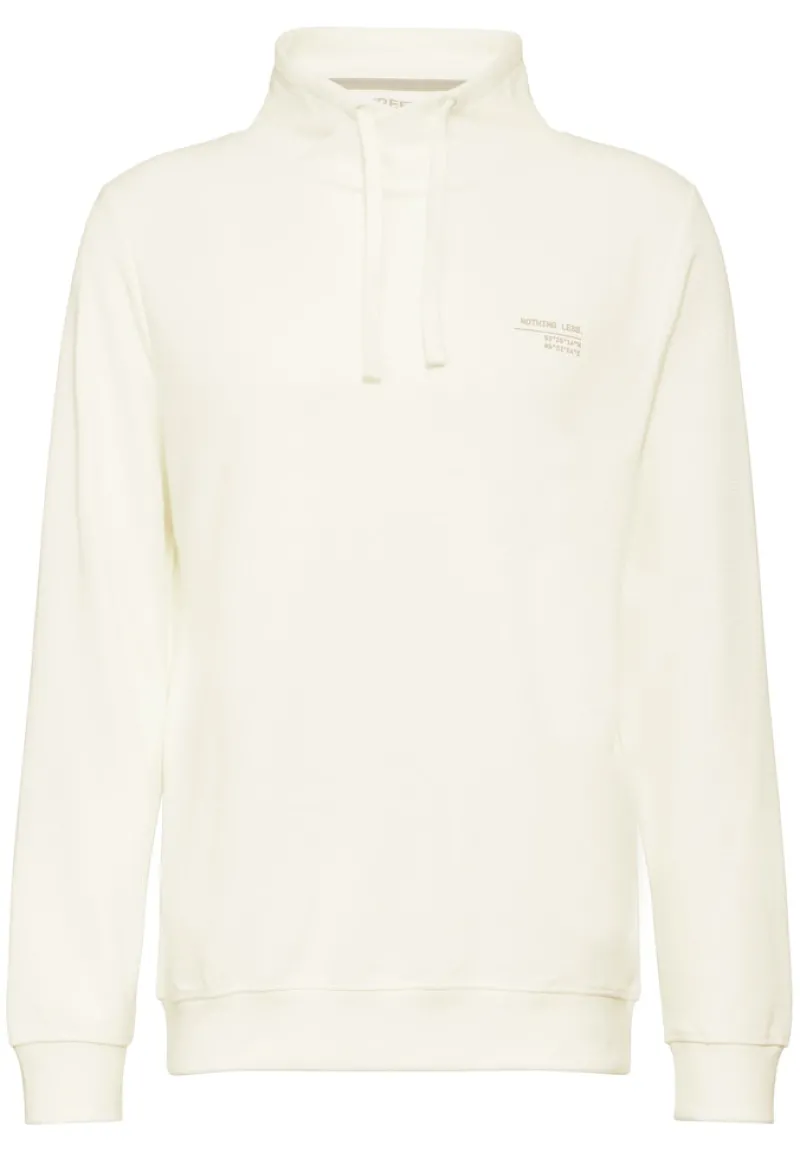 Street One Men Pullover & Sweatshirts|Big Boys*Leichter Schalkragen Sweat pearl white