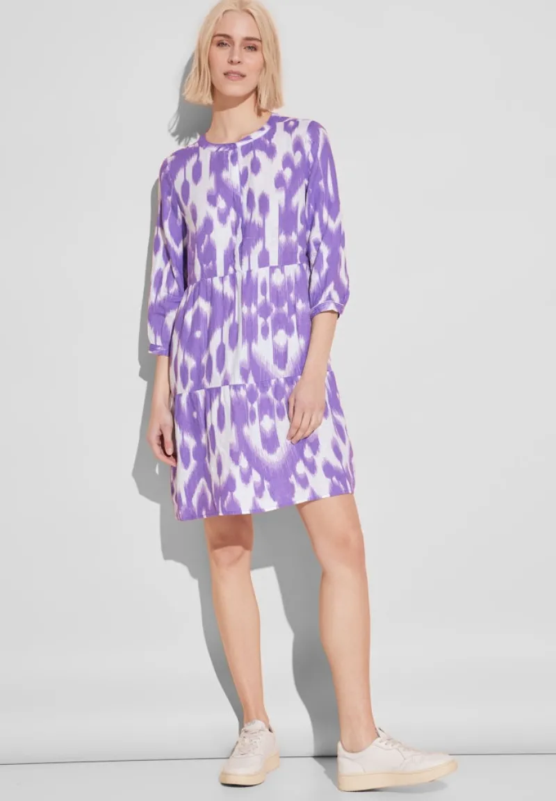 Street One Kleider*Leinen Kleid mit Print smell of lavender