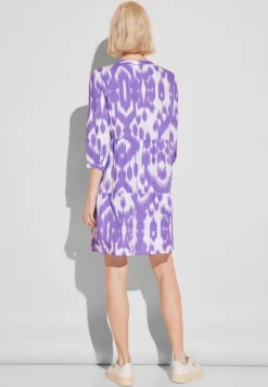 Street One Kleider*Leinen Kleid mit Print smell of lavender