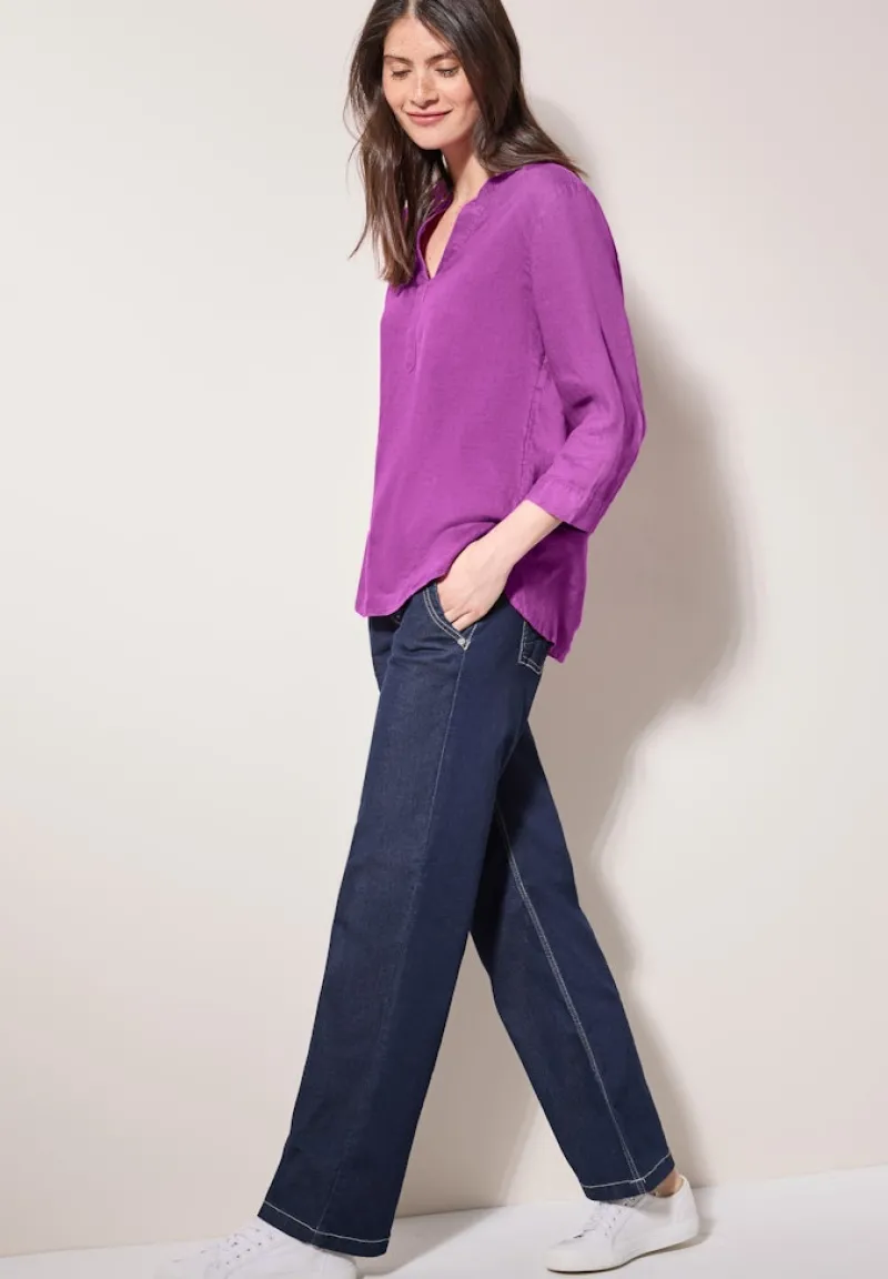 Cecil Blusen*Leinenbluse magenta lacquer