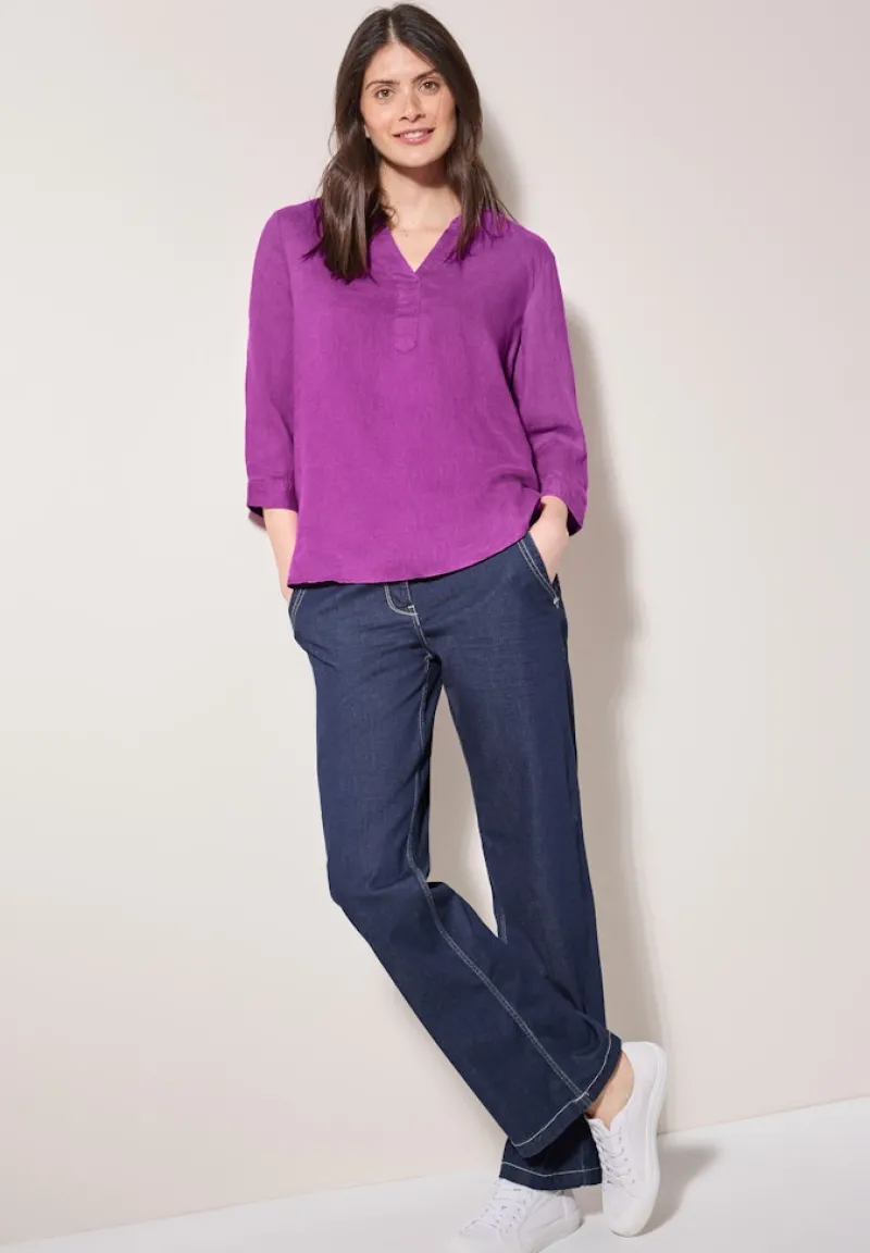Cecil Blusen*Leinenbluse magenta lacquer