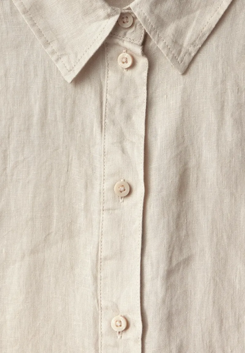 STREET ONE STUDIO Blusen*Leinen-Hemdbluse moonstone sand