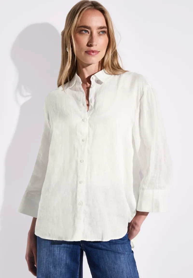 Street One Blusen*Leinenhemdbluse off white