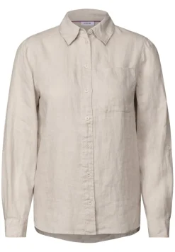 Cecil Blusen*Leinen-Hemdbluse pumice beige