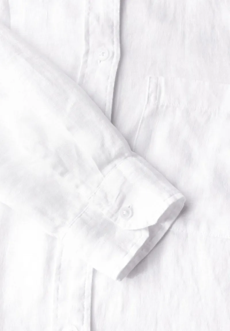 Cecil Blusen*Leinen-Hemdbluse white