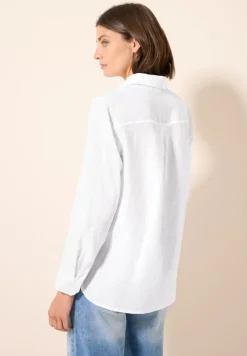 Cecil Blusen*Leinen-Hemdbluse white