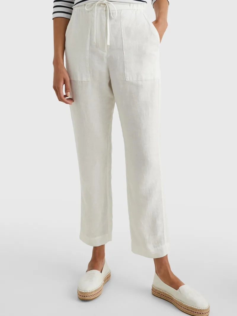 Tommy Hilfiger Hosen*Leinenhose white