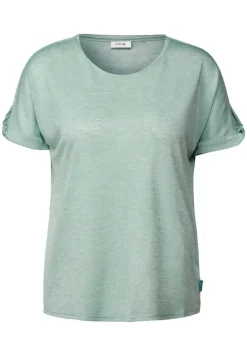 Cecil Shirts*Leinen-Look Glitzer-Shirt ice sage green