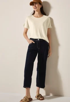 Cecil Shirts*Leinen-Look Glitzer-Shirt pumice beige