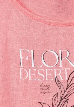 Street One Shirts*Leinenlook Partprint Shirt strong berry shake