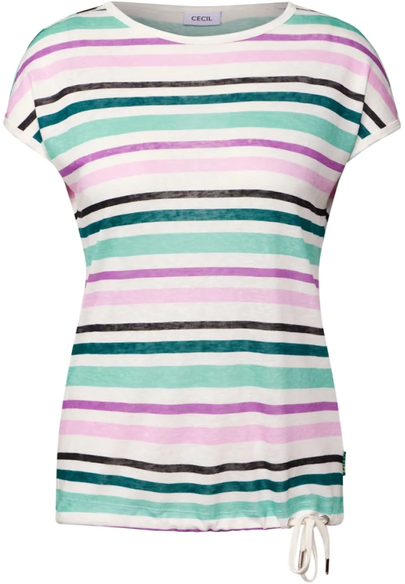 Cecil Shirts*Leinen-Look Streifen-Shirt agave green