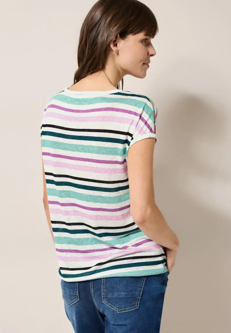 Cecil Shirts*Leinen-Look Streifen-Shirt agave green