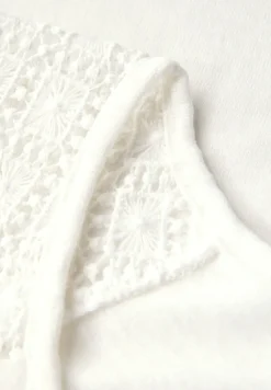 STREET ONE STUDIO Shirts*Leinen-Look Top mit Spitze off white