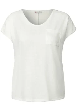 Street One Shirts*Leinen-Look T-Shirt off white