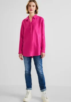 Street One Blusen*Leinenmix Longbluse oasis pink